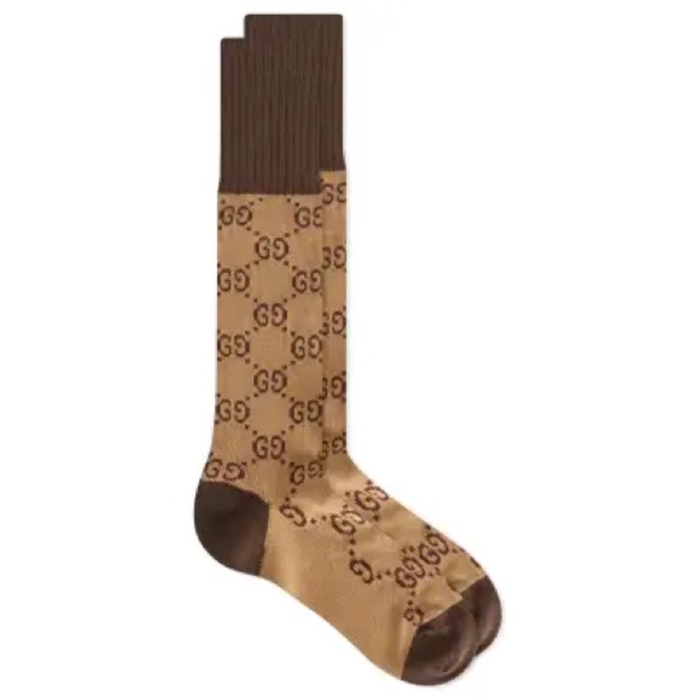 Gucci Brown Patterned Men's Socks